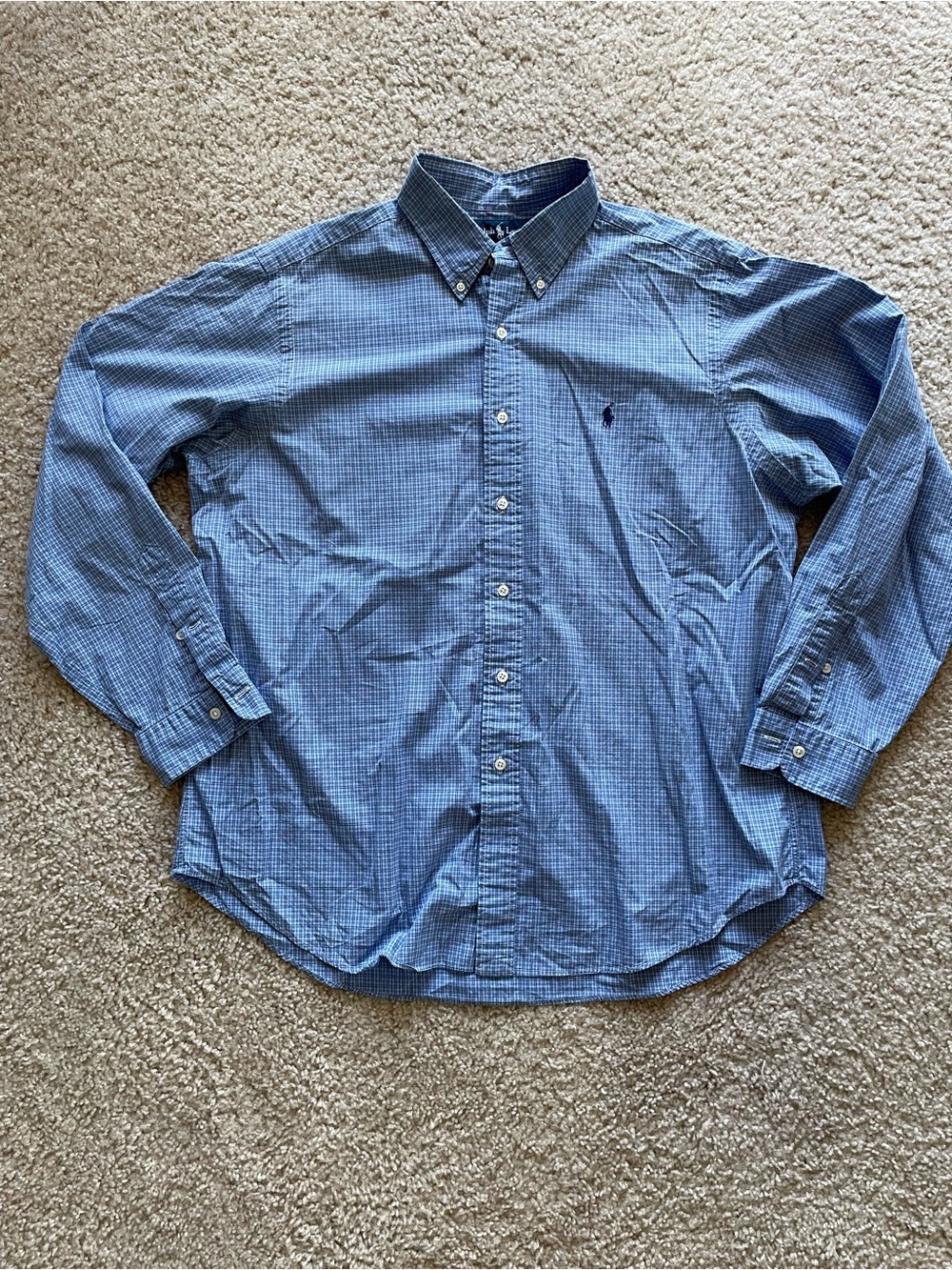 Ralph Lauren Blue and Button-Down Shirt